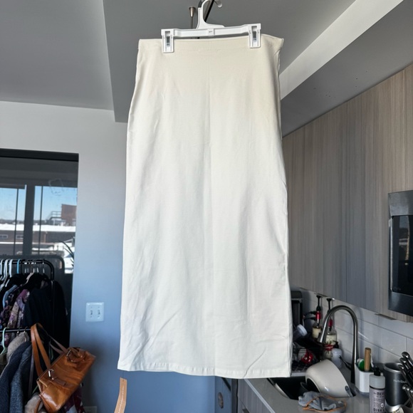 NWT Reformation White Foster Knit Midi Skirt Organic Cotton Small - Picture 5 of 13